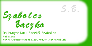 szabolcs baczko business card
